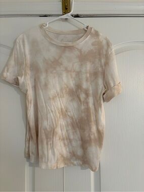 a new day Beige Tie-Dye Short Sleeve Tee